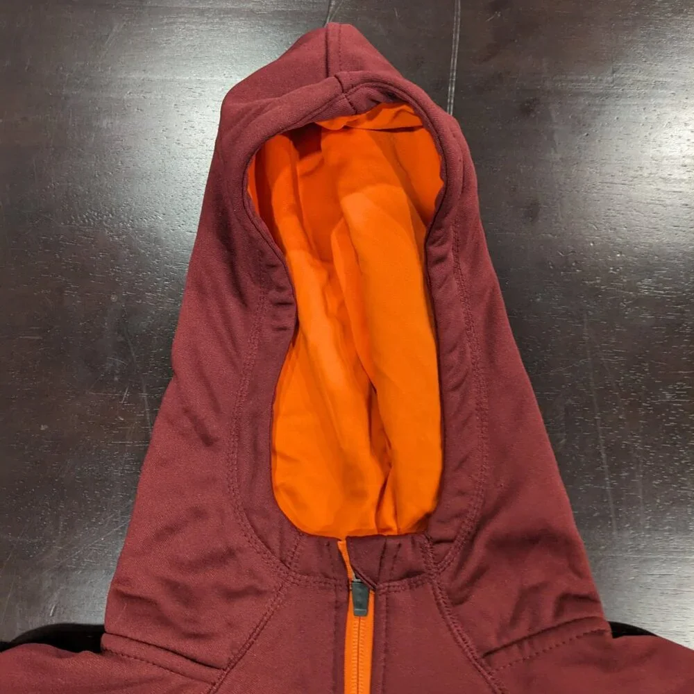 Large Colosseum Maroon and Orange Women's Hoodie. Virginia Tech Logo - Picture 5 of 6